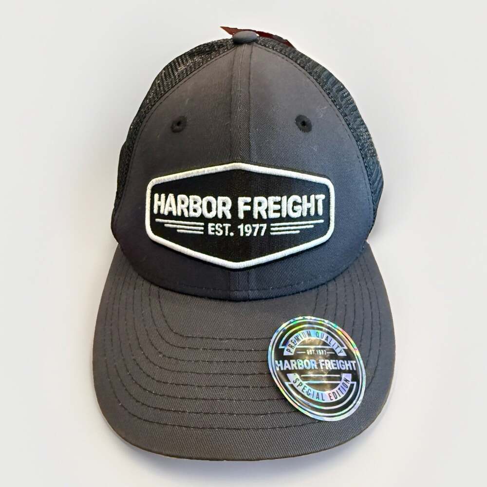 Harbor Freight Mens Special Edition Charcoal Gray Adjustable Snapback Hat NWT